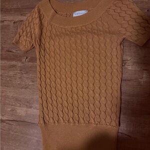 Philosophy Women's Camel Cable Knit Sweater